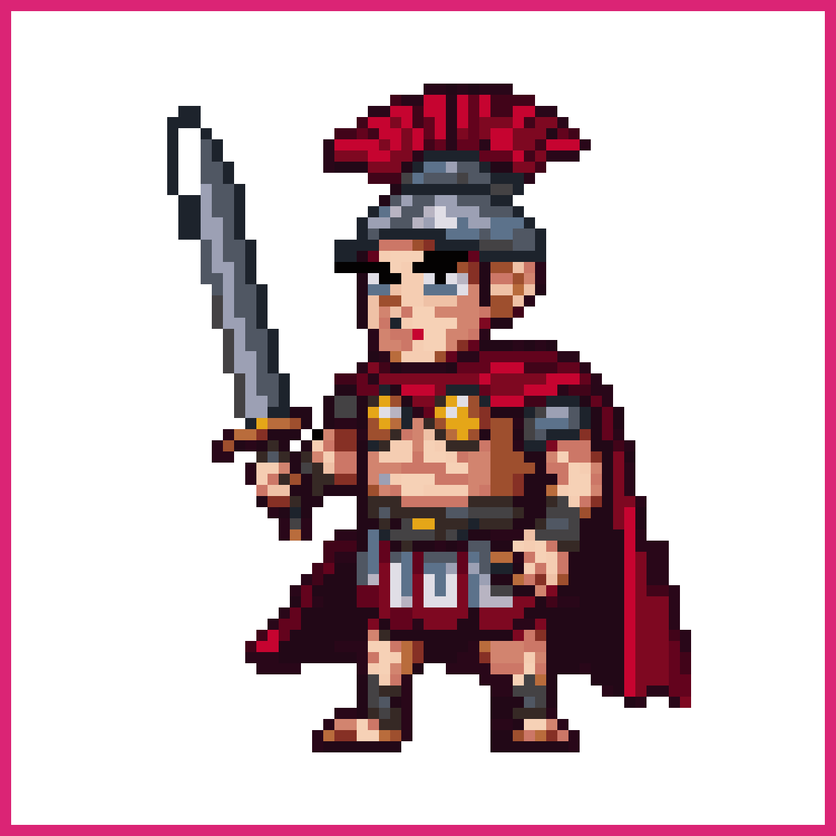 Roman Centurion with Plumed Helmet | Sprite-AI