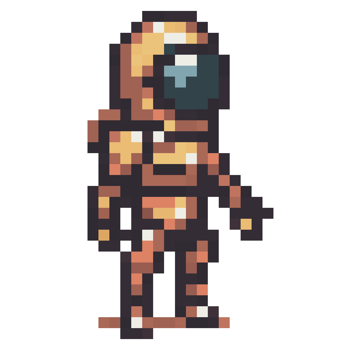 Micro Colonist on Mars pixel art