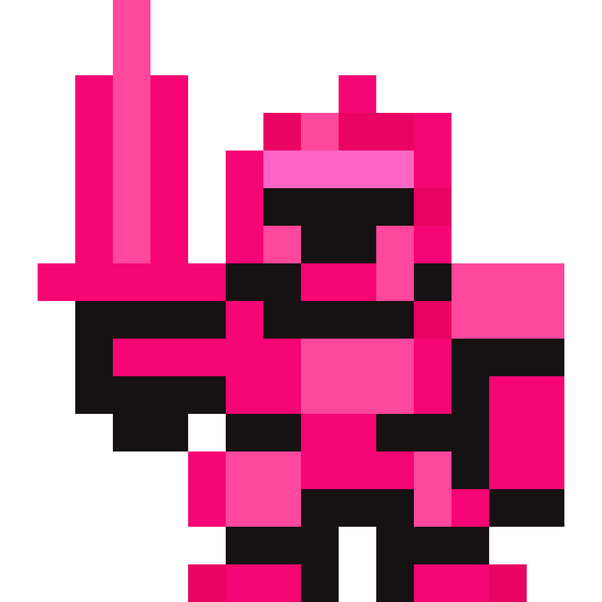 Knight with Pink Sword pixel art