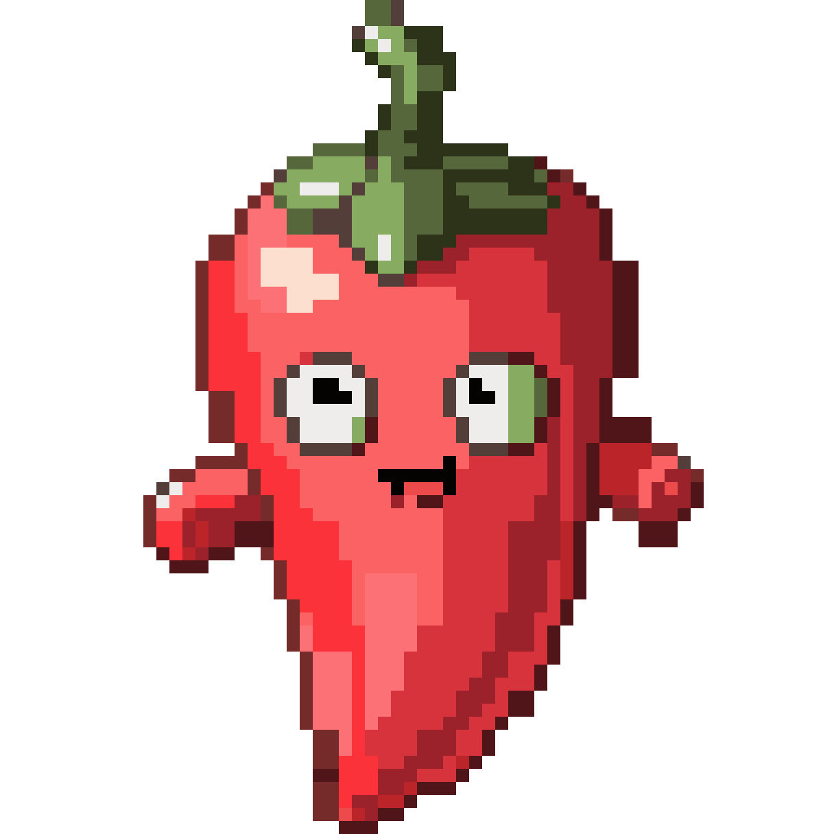 Red pepper character pixel art