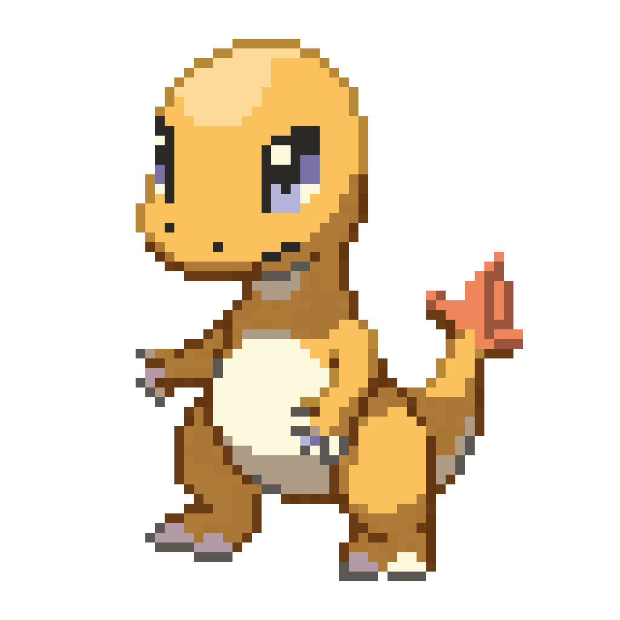 Charmander sprite for Tibia pixel art