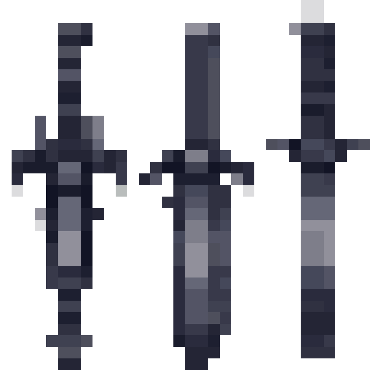 Dark fantasy swords pixel art