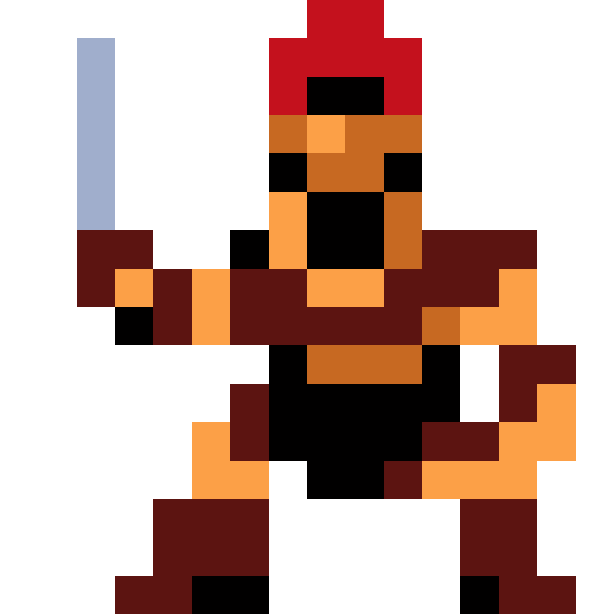 Bronze armor gladiator pixel art