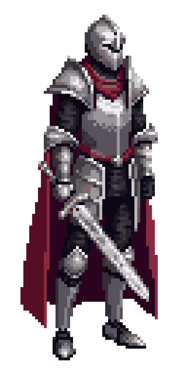 Medieval knight pixel art