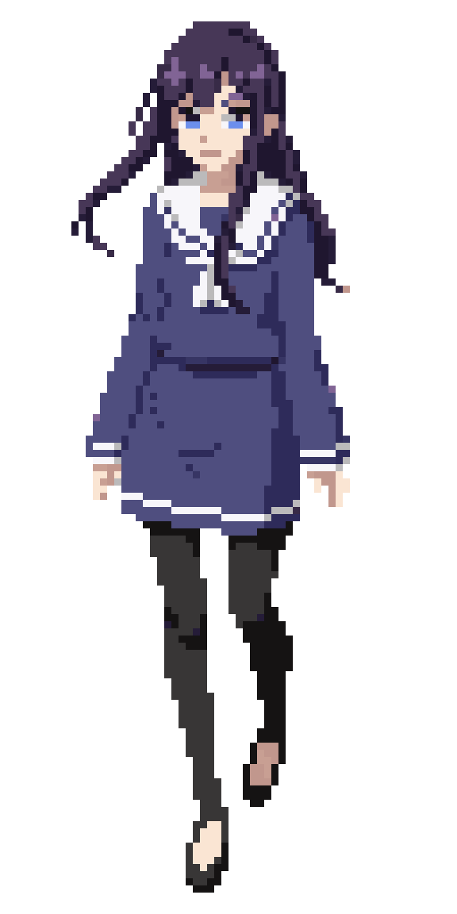 Blue sailor avatar pixel art