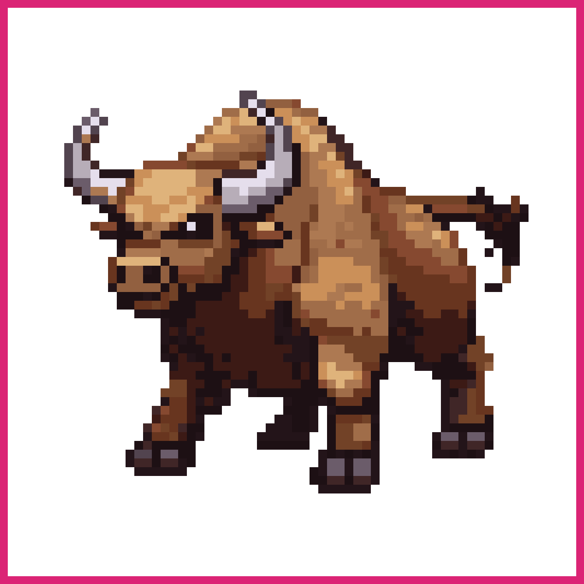 Aggressive Bronze Bull Pokemon | Sprite-AI