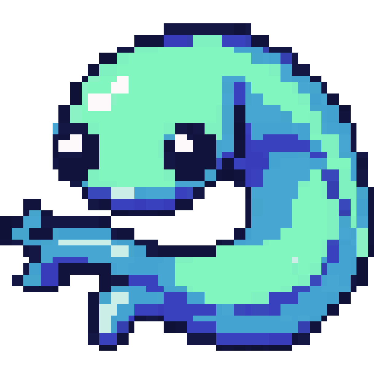 Abstract blob creature pixel art