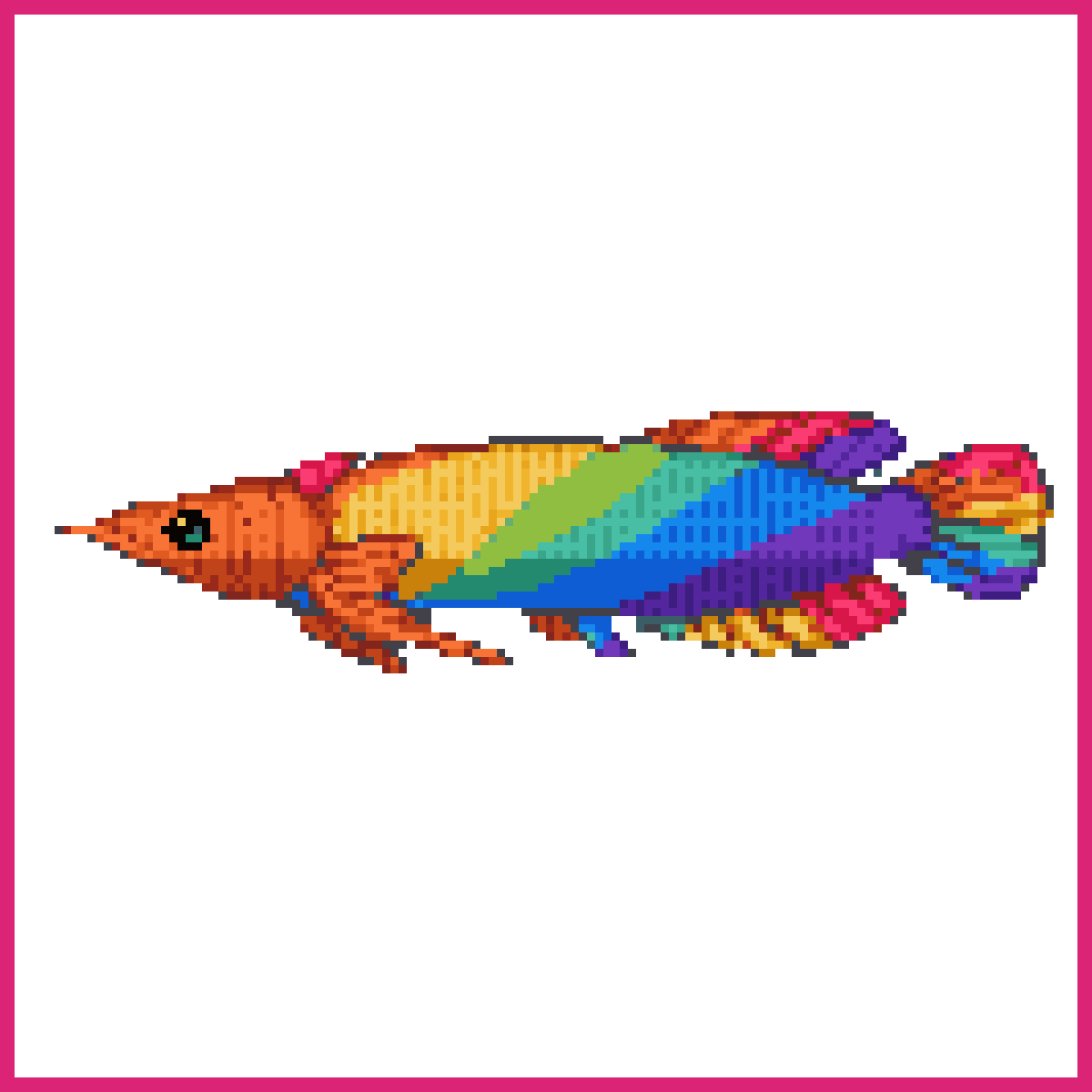 Colorful Fish Pixel Art | Sprite-AI