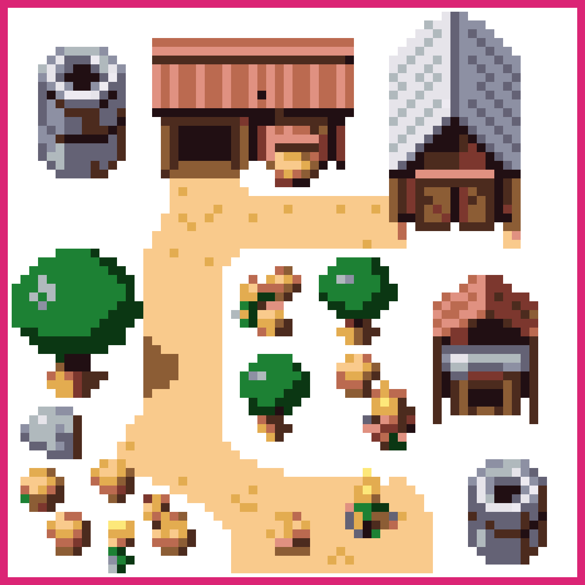 Top-Down Farming Simulator Tileset | Sprite-AI