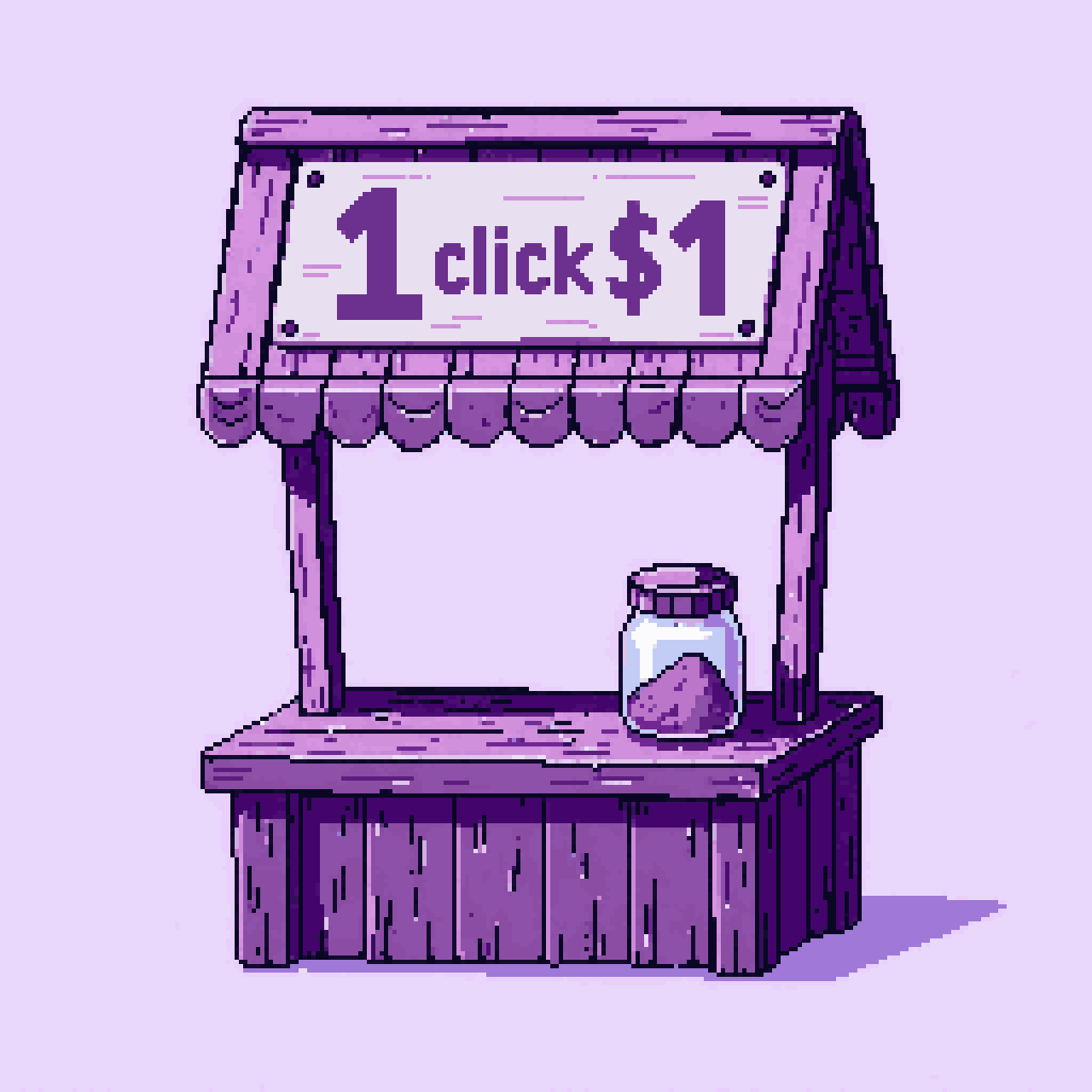 Empty stall with sign pixel art