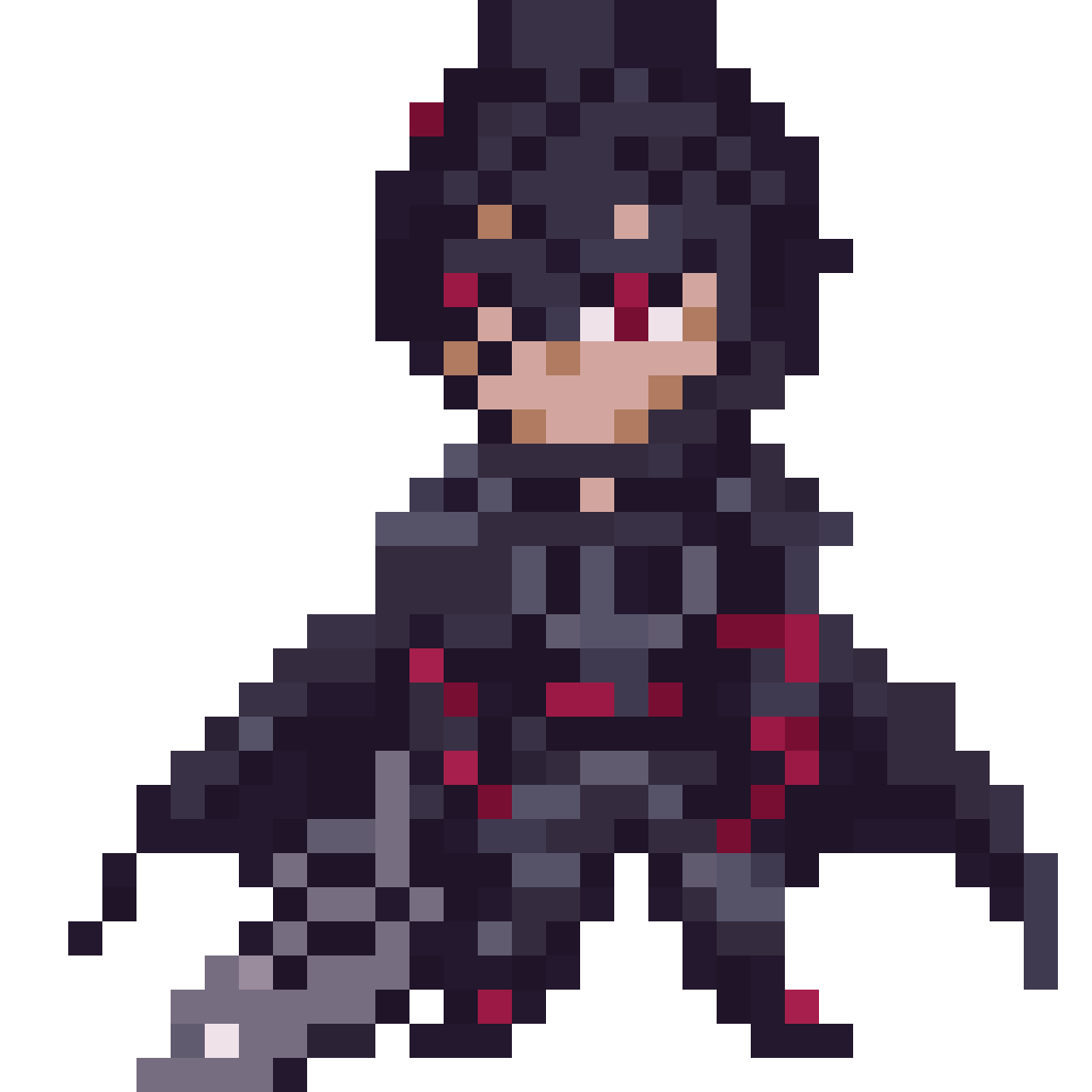 Dark fantasy knight Azazel pixel art