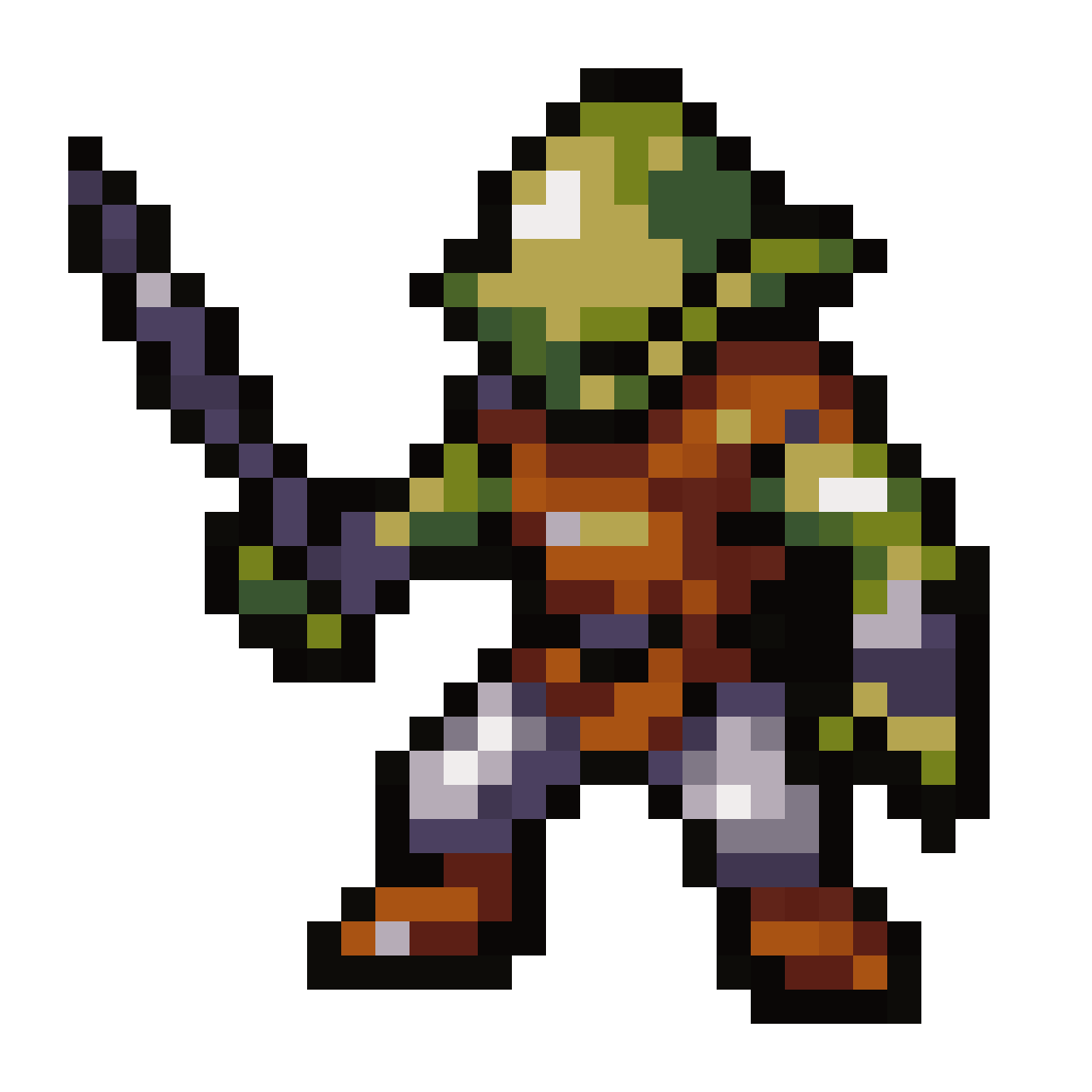 16-bit goblin rogue sprite pixel art