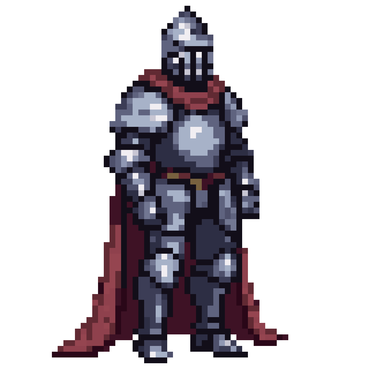 Heavy knight in armor pixel art