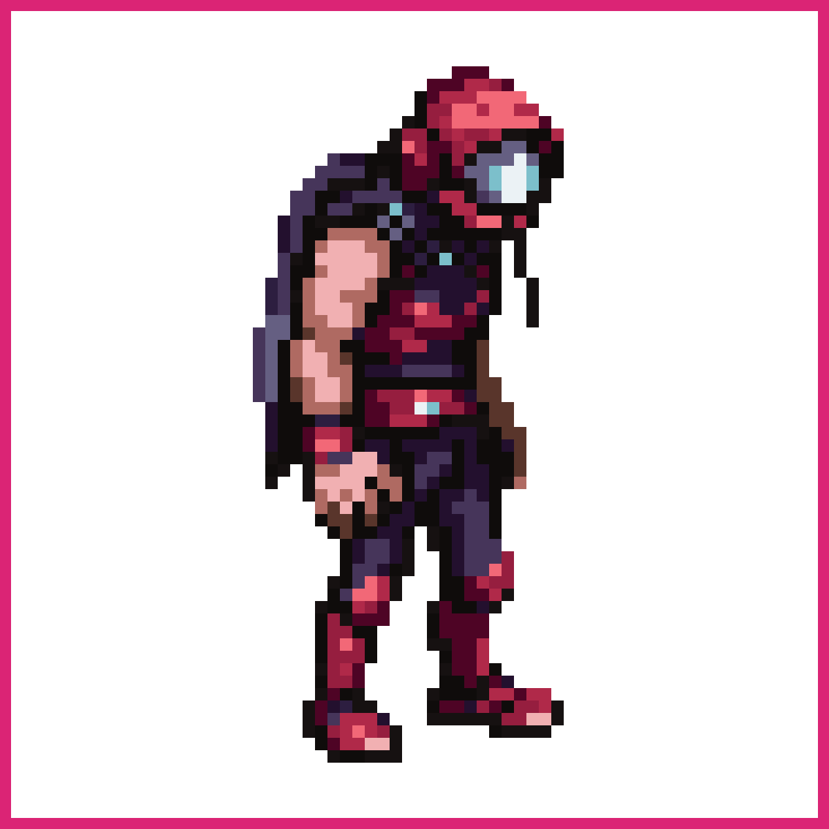 incomplete cyberpunk character | Sprite-AI