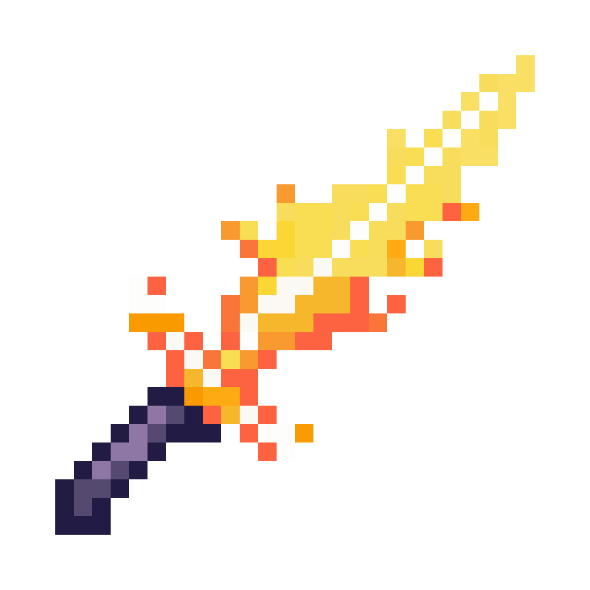 Flame sword pixel art