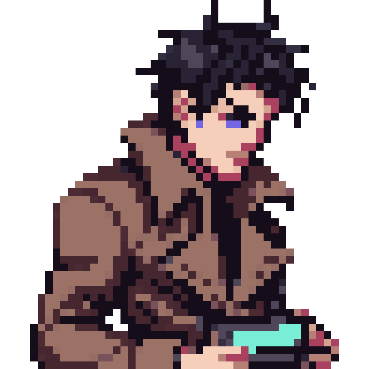Cyberpunk detective pixel art