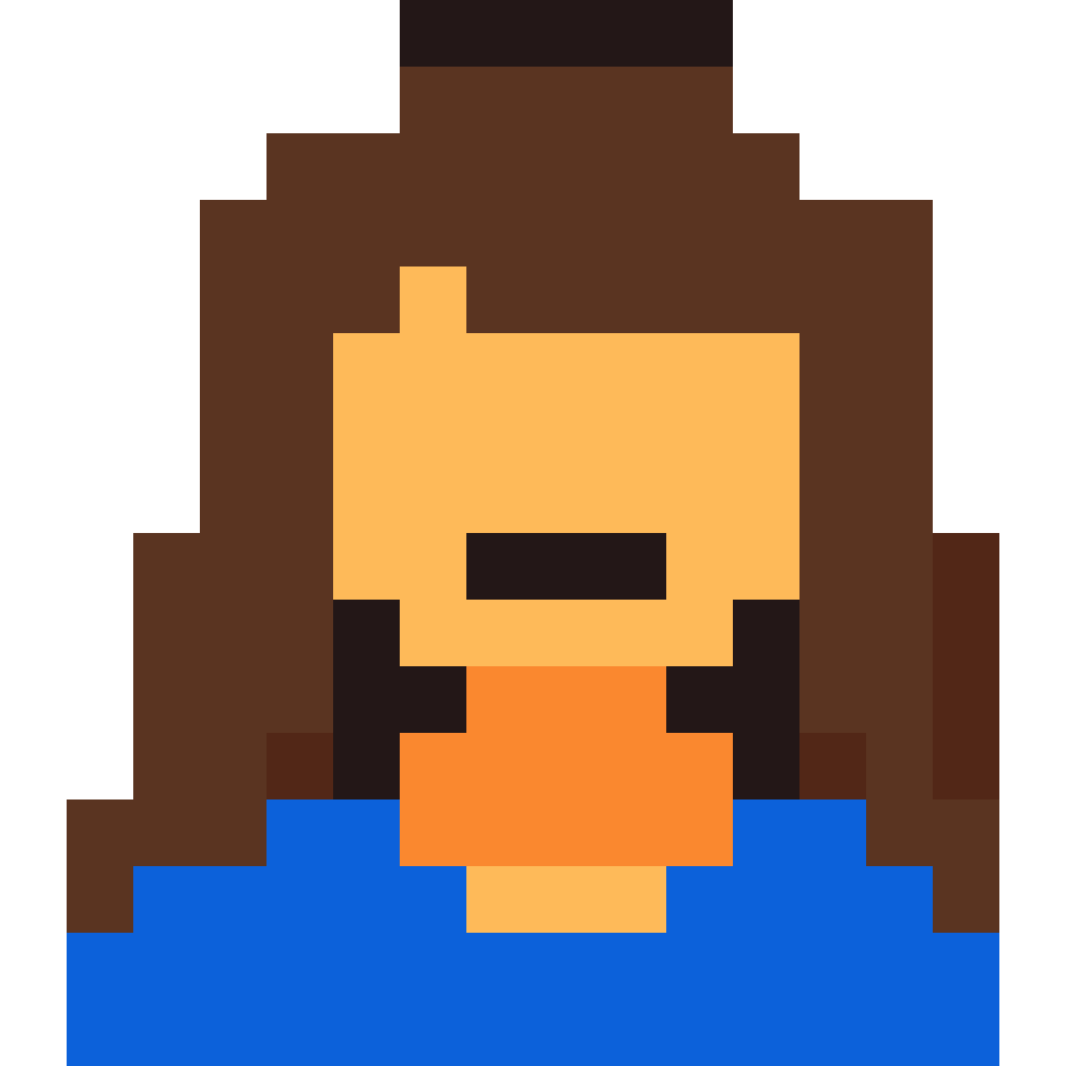 Woman profile avatar pixel art