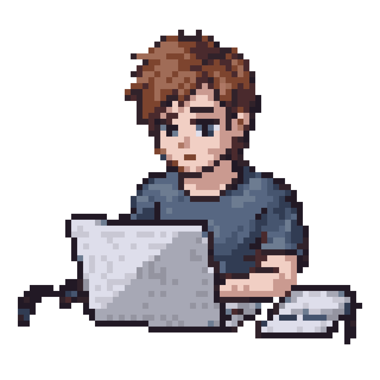 blonde character with smartwatch pixel art