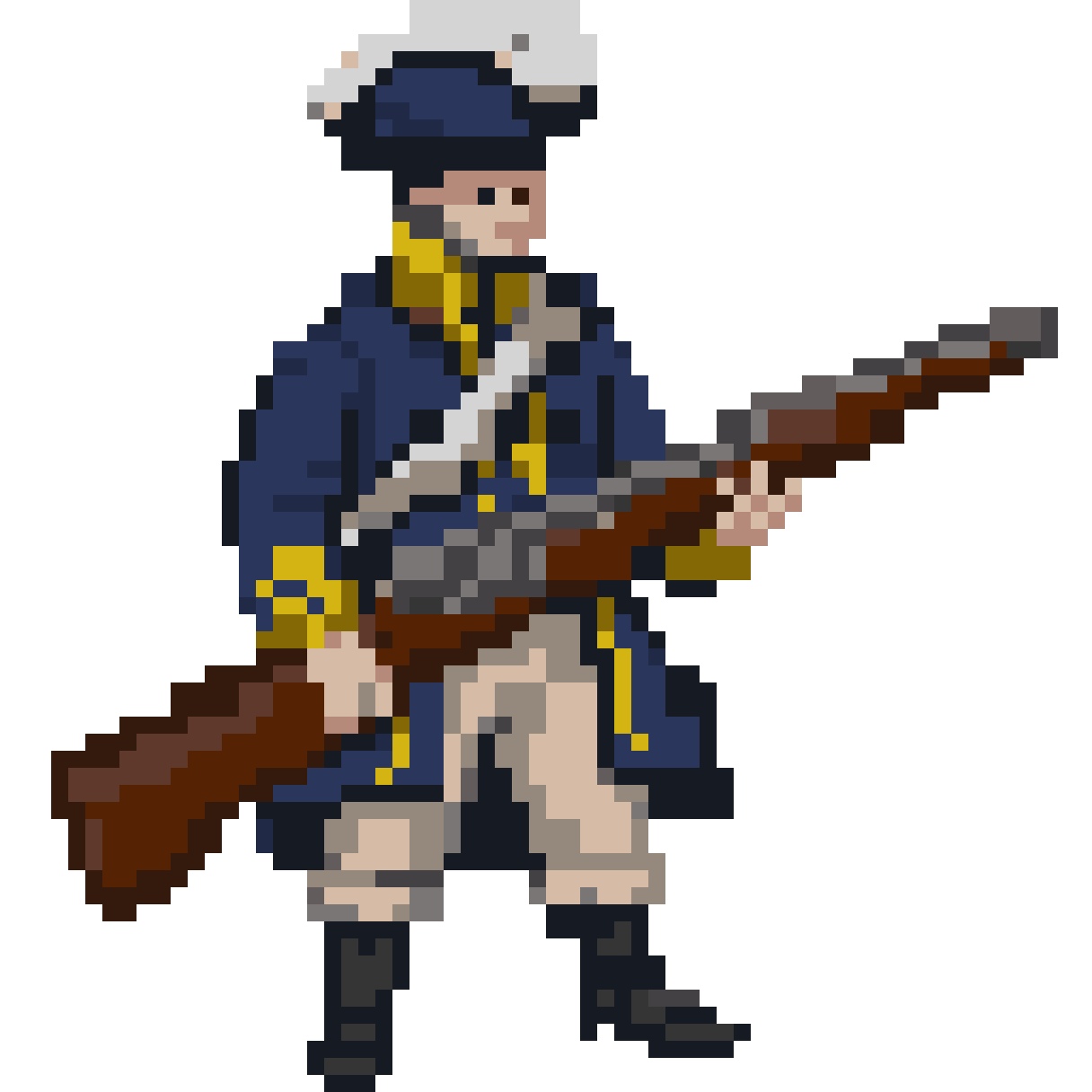 Russian soldier 1777 pixel art