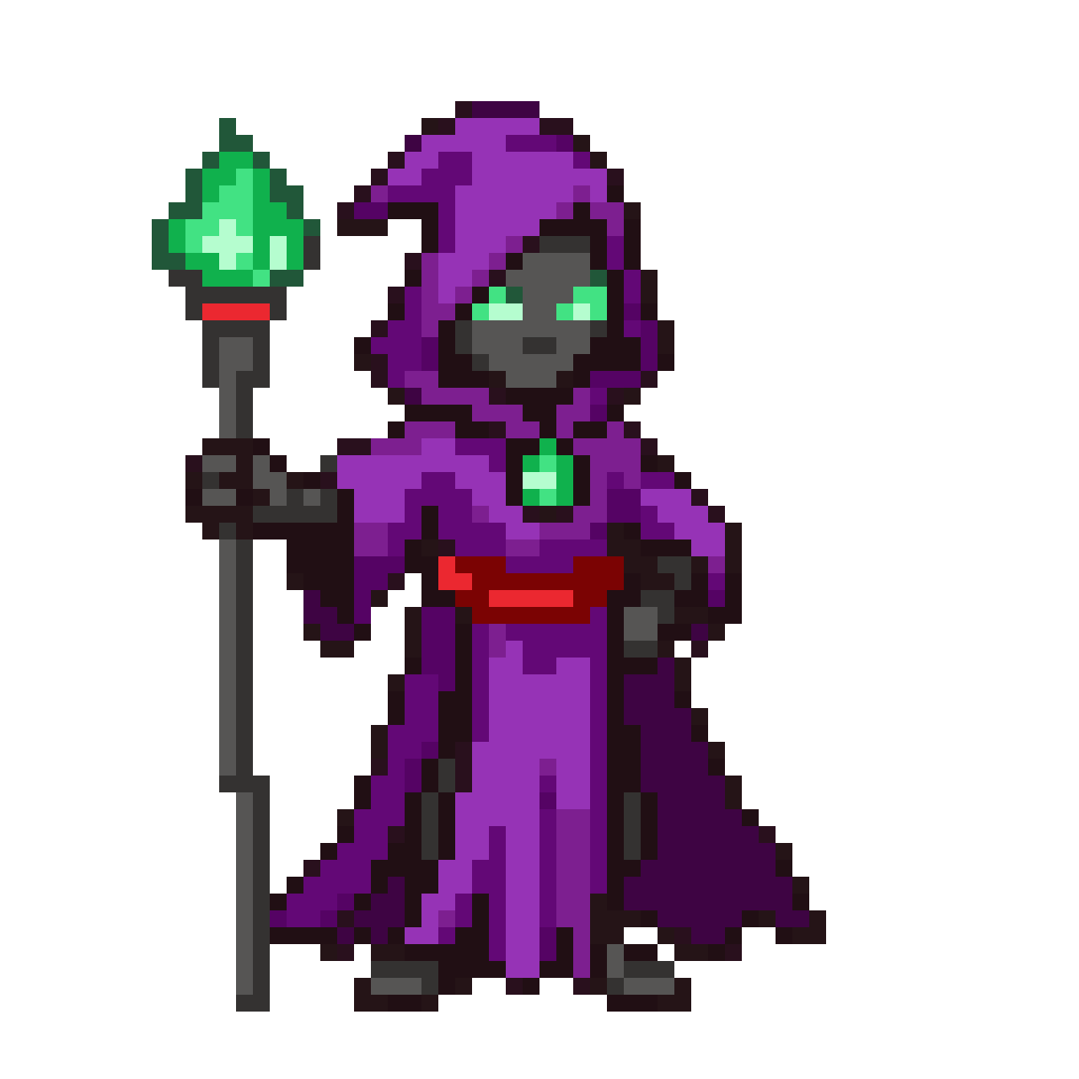 Purple robe mage pixel art