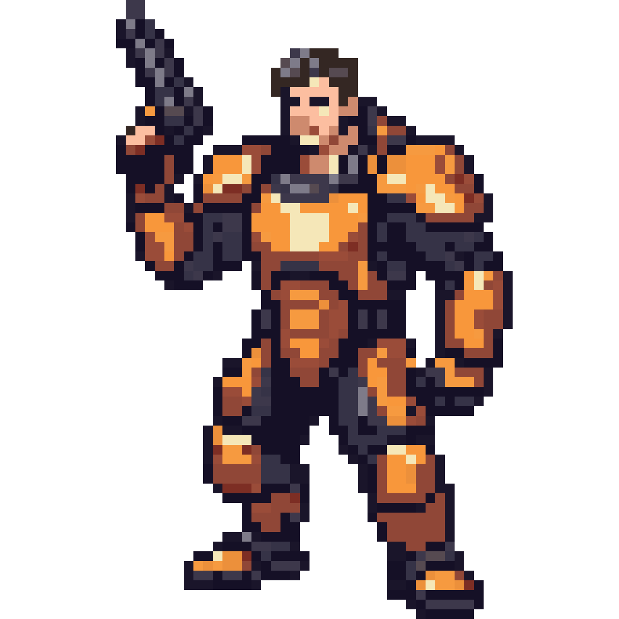 Chuck Norris character pixel art