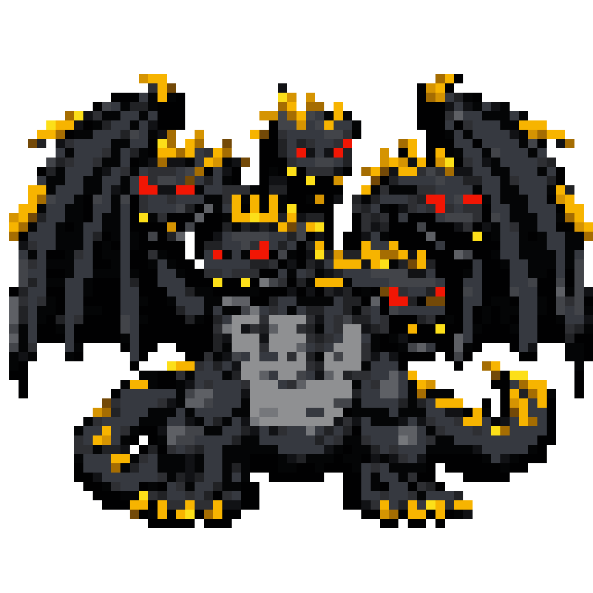 Five-headed hydra pixel art