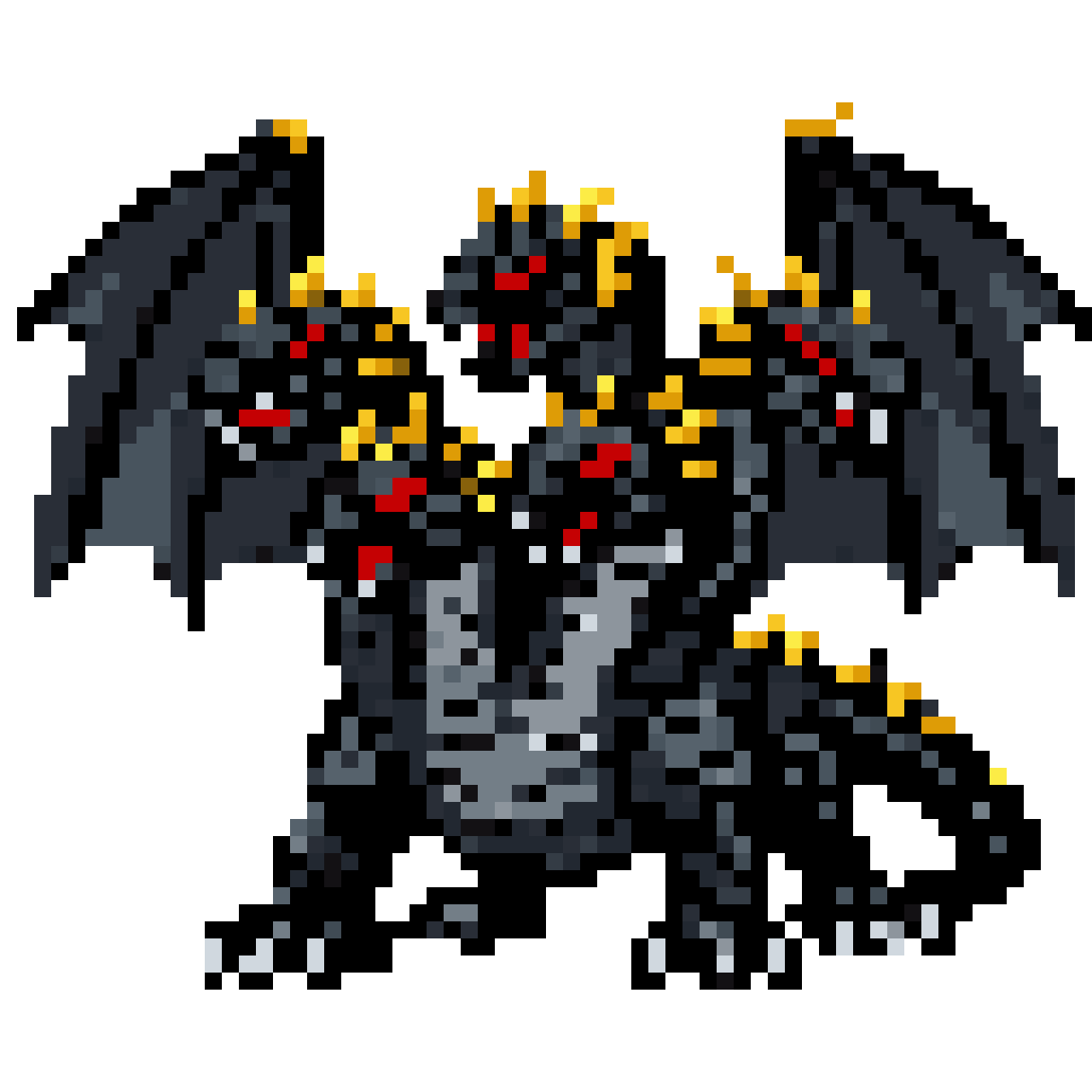 Five-headed hydra pixel art