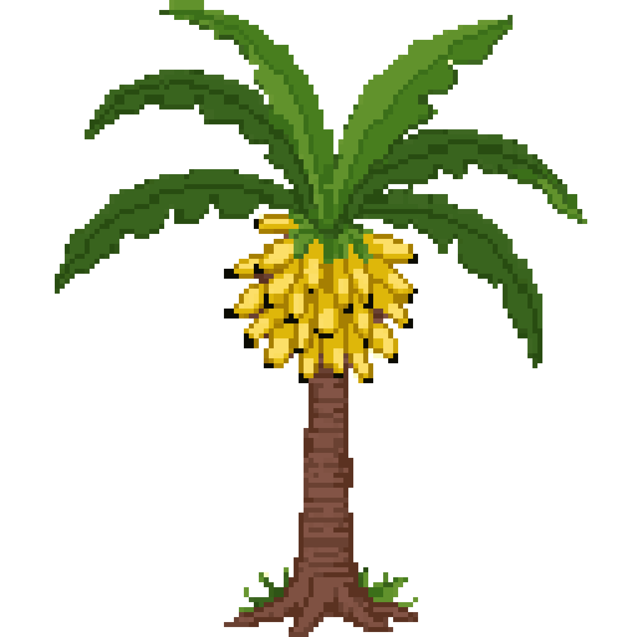 Banana tree pixel art
