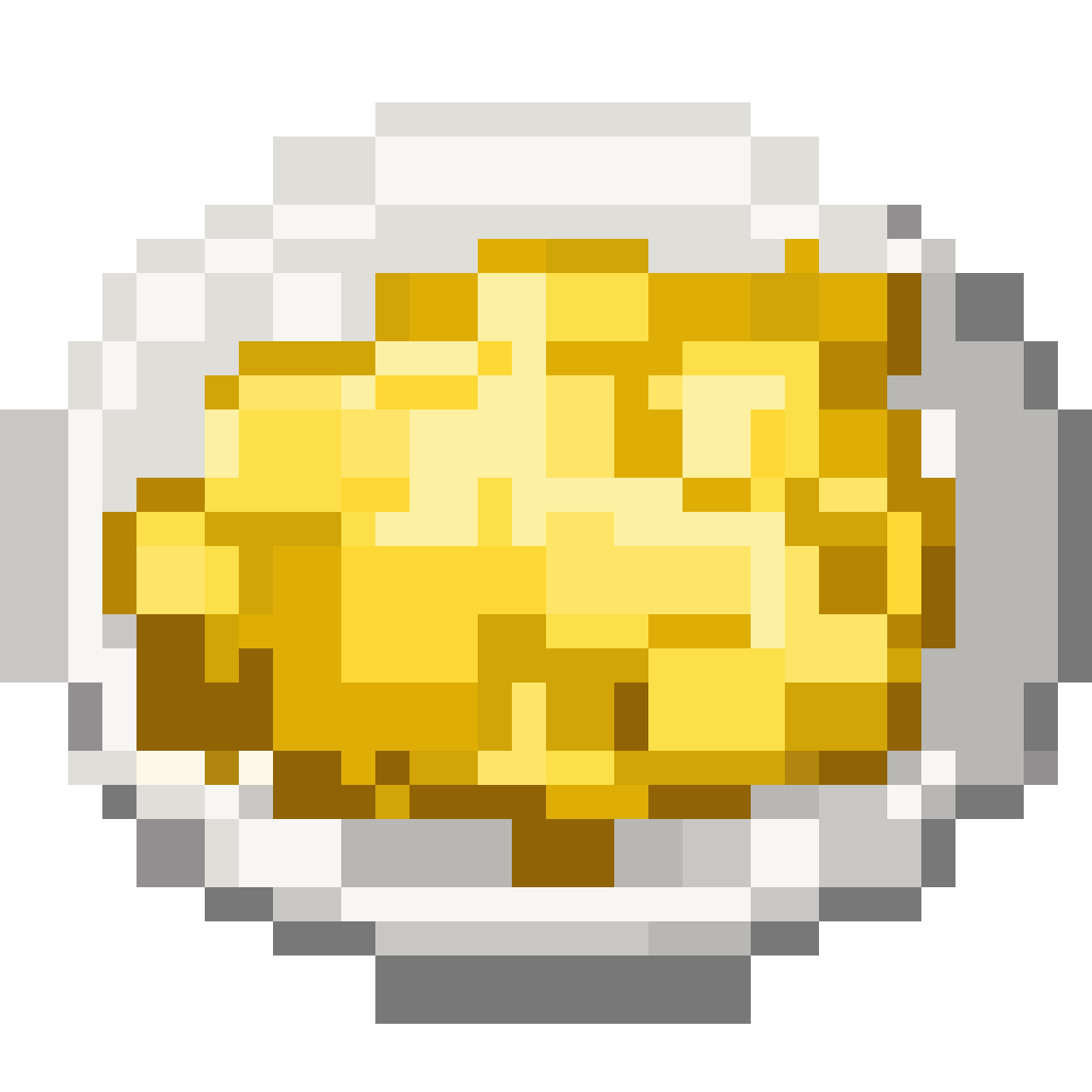Scrambled eggs on a plate pixel art
