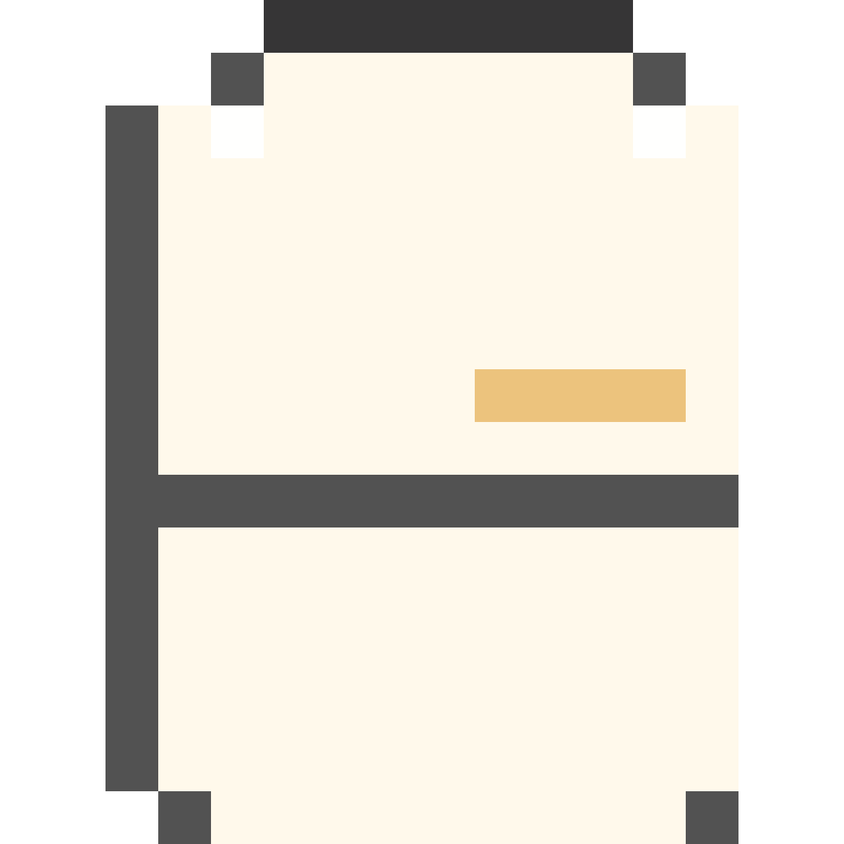 Mini vintage refrigerator pixel art