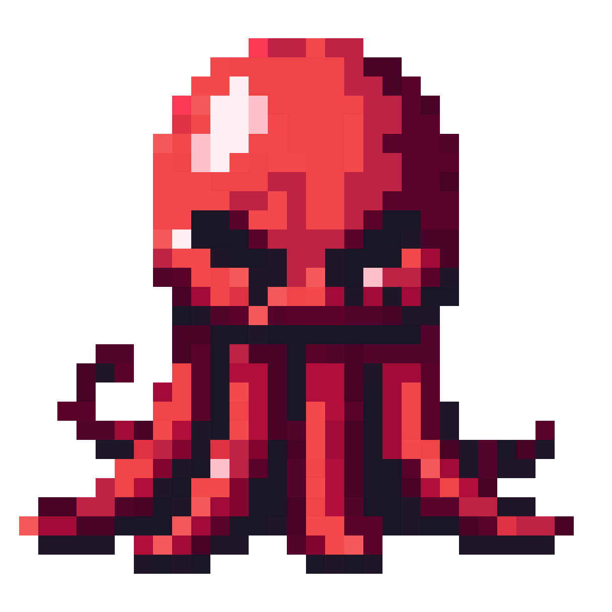 Red slime monster pixel art