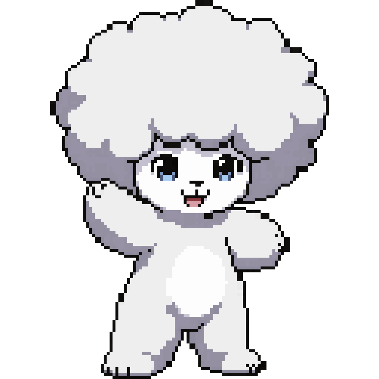 Chibi polar bear furry pixel art