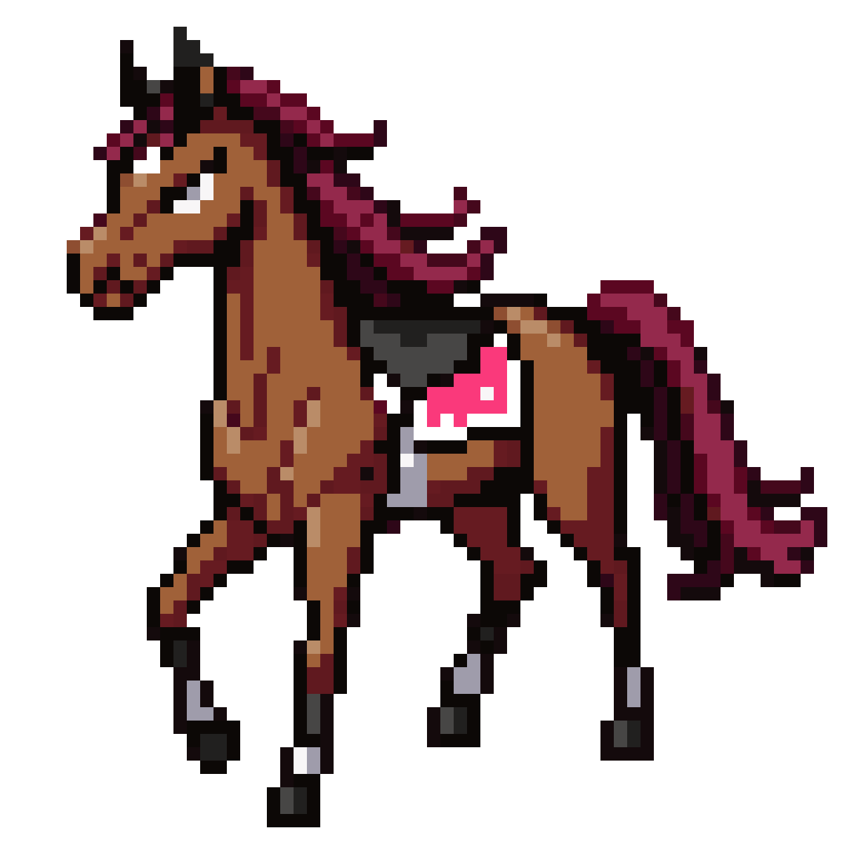 Horse girl character pixel art
