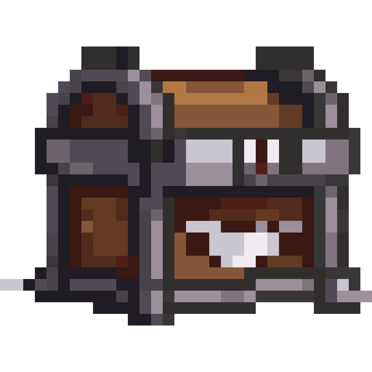 Mischievous wooden chest pixel art