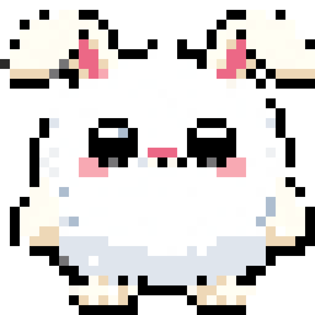 Cute bunny monster pixel art