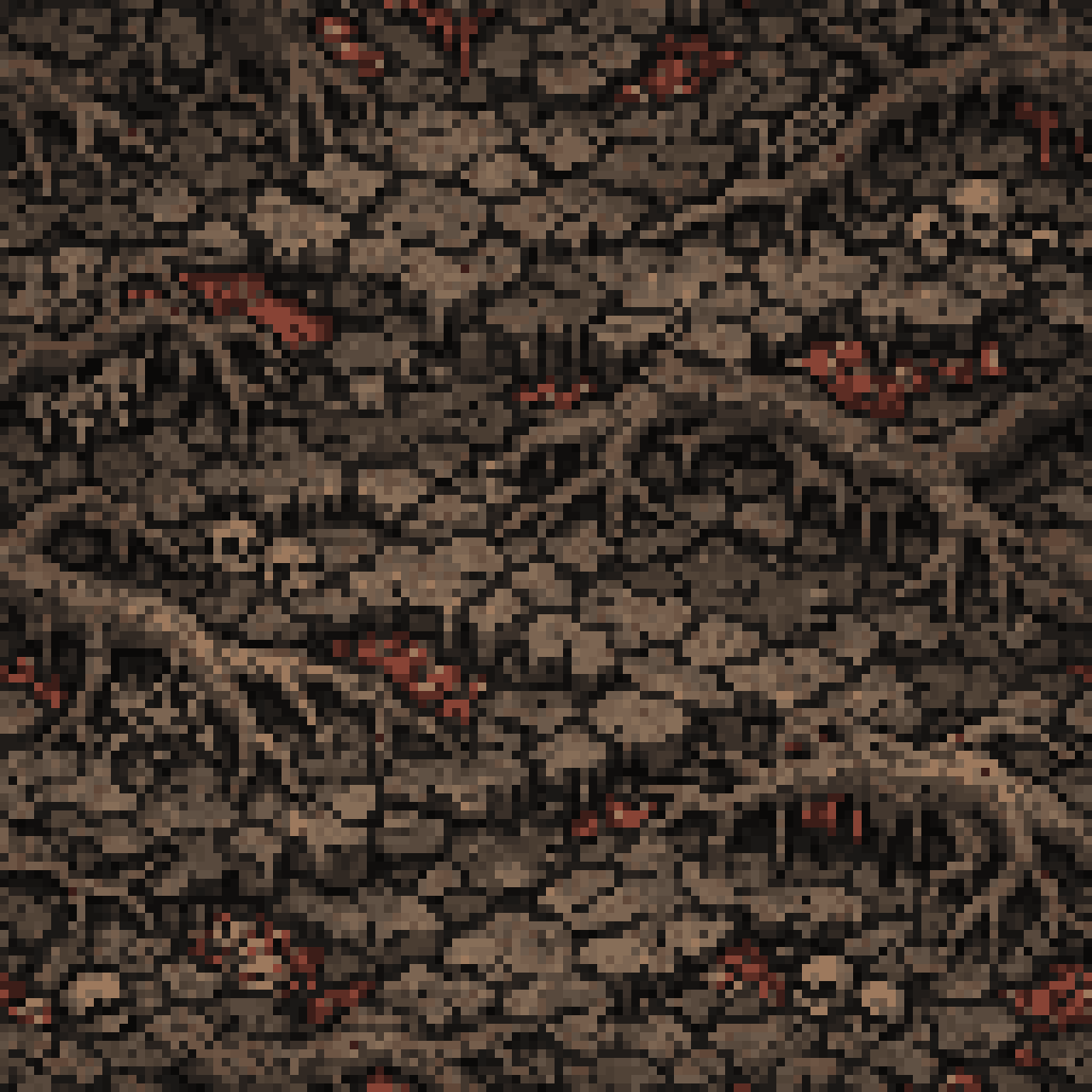Horror platform tile pixel art