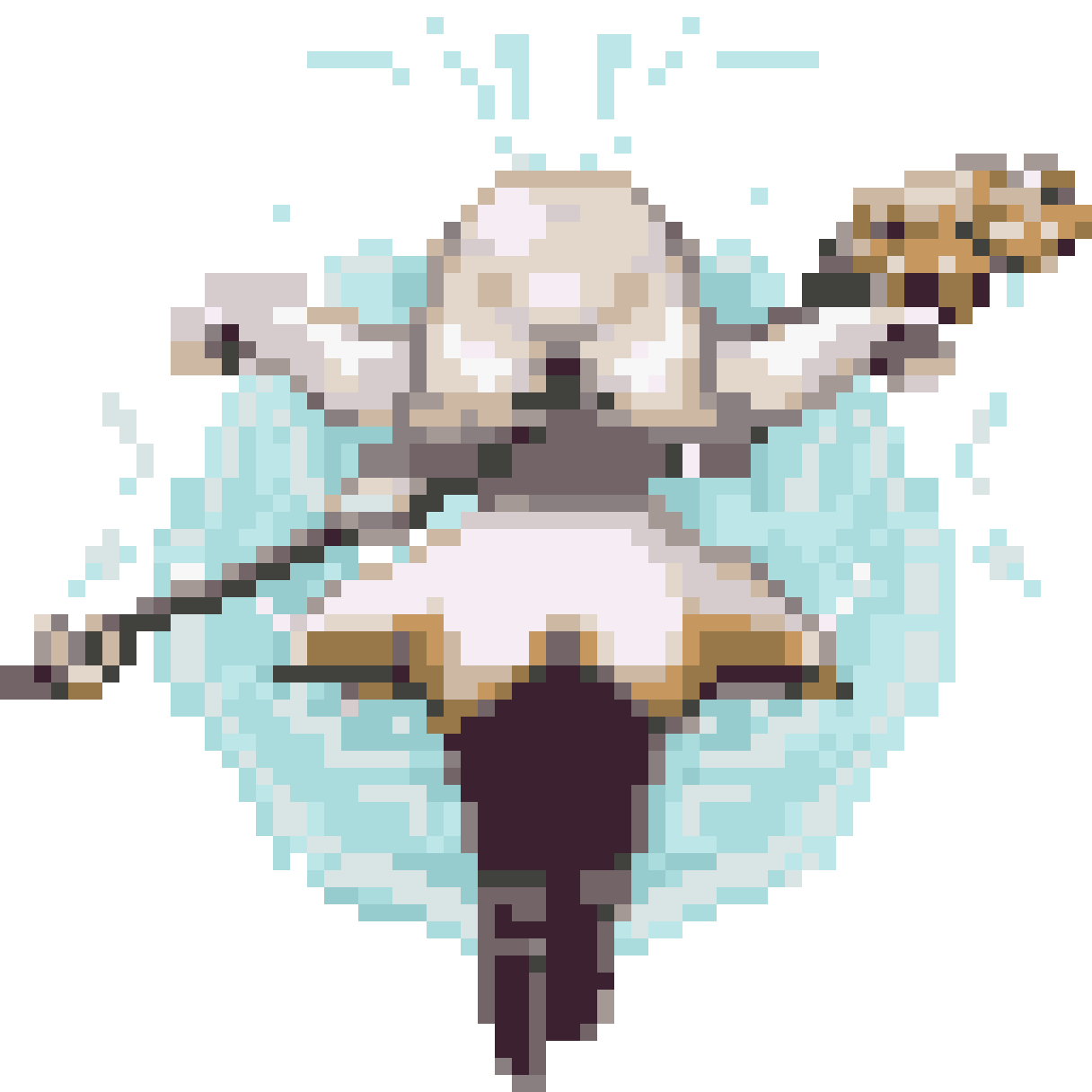 Frieren the elf pixel art