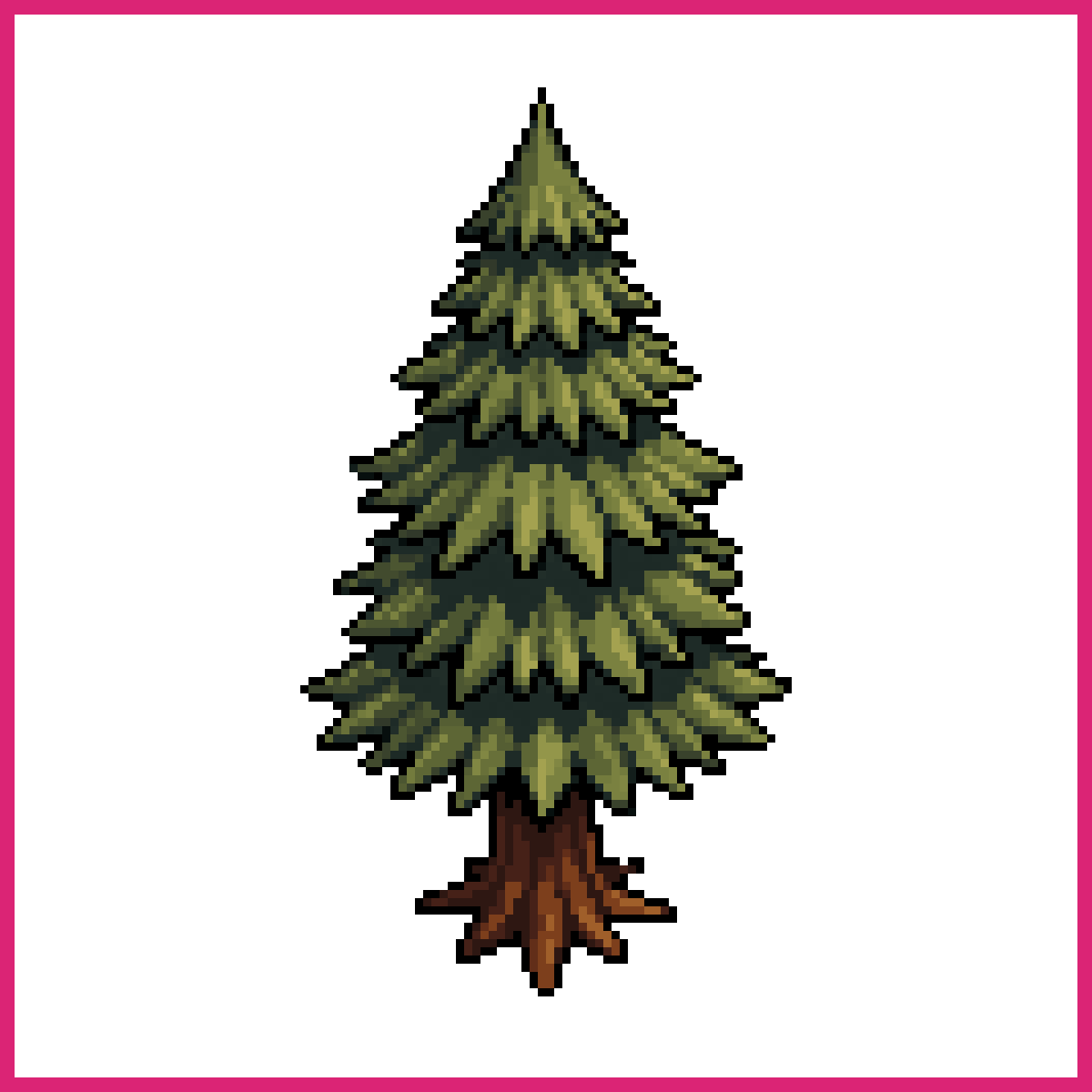 Pixel Art Pine Tree for RPG | Sprite-AI