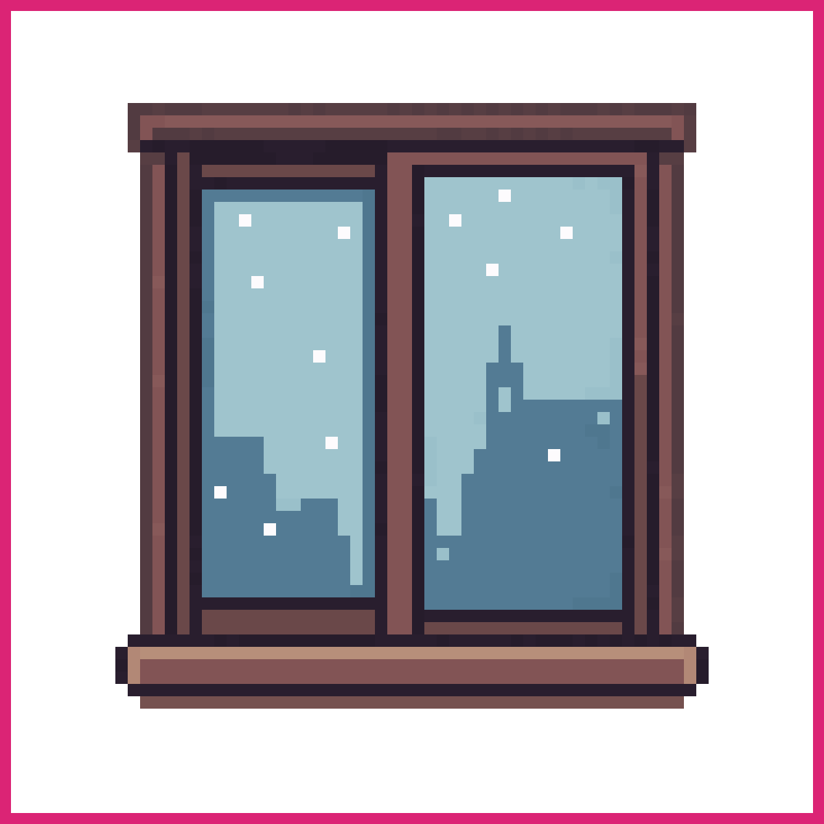 cozy pixel-art room window asset | Sprite-AI