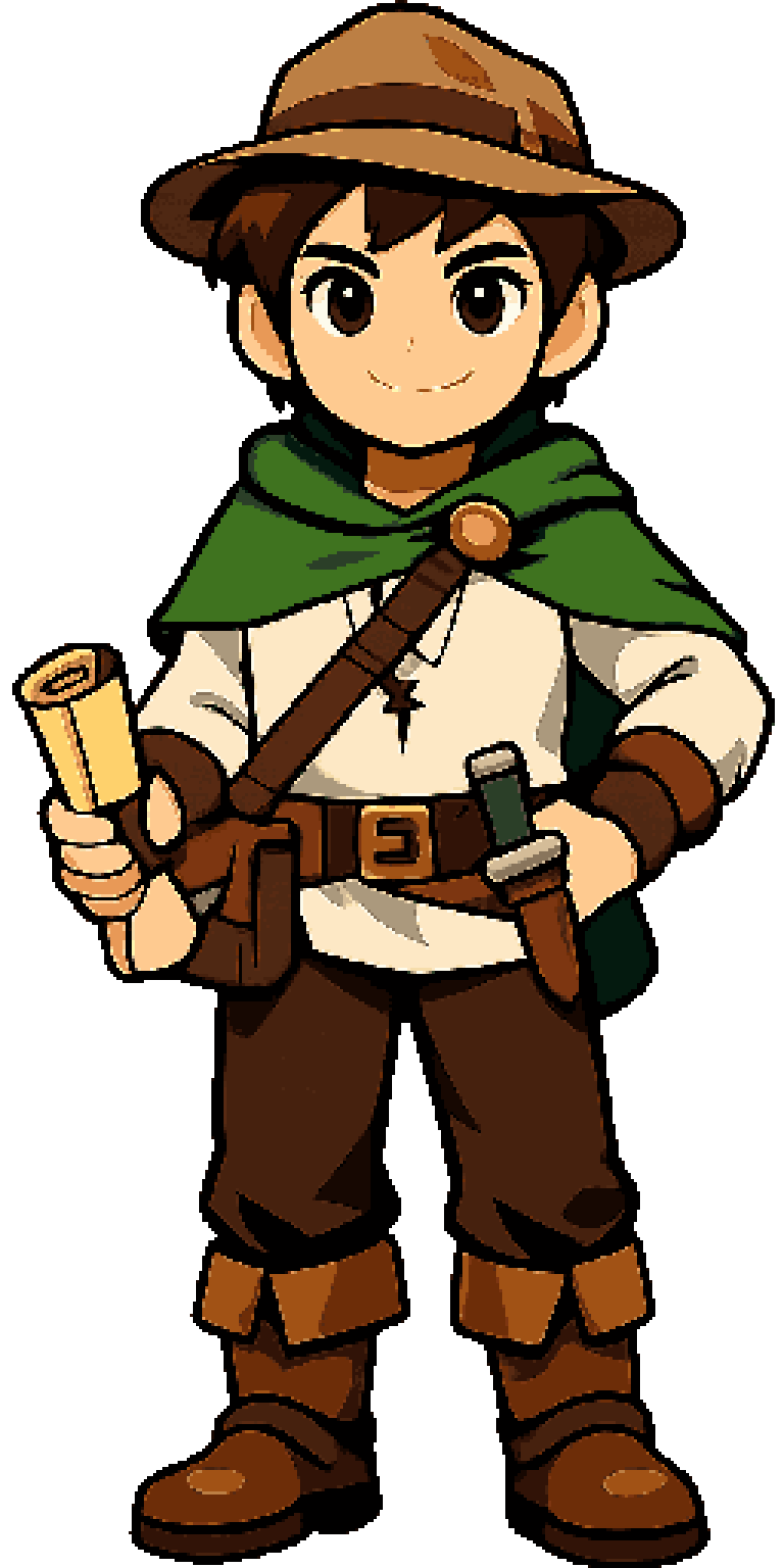 Adventurous Character for HistoNéo pixel art