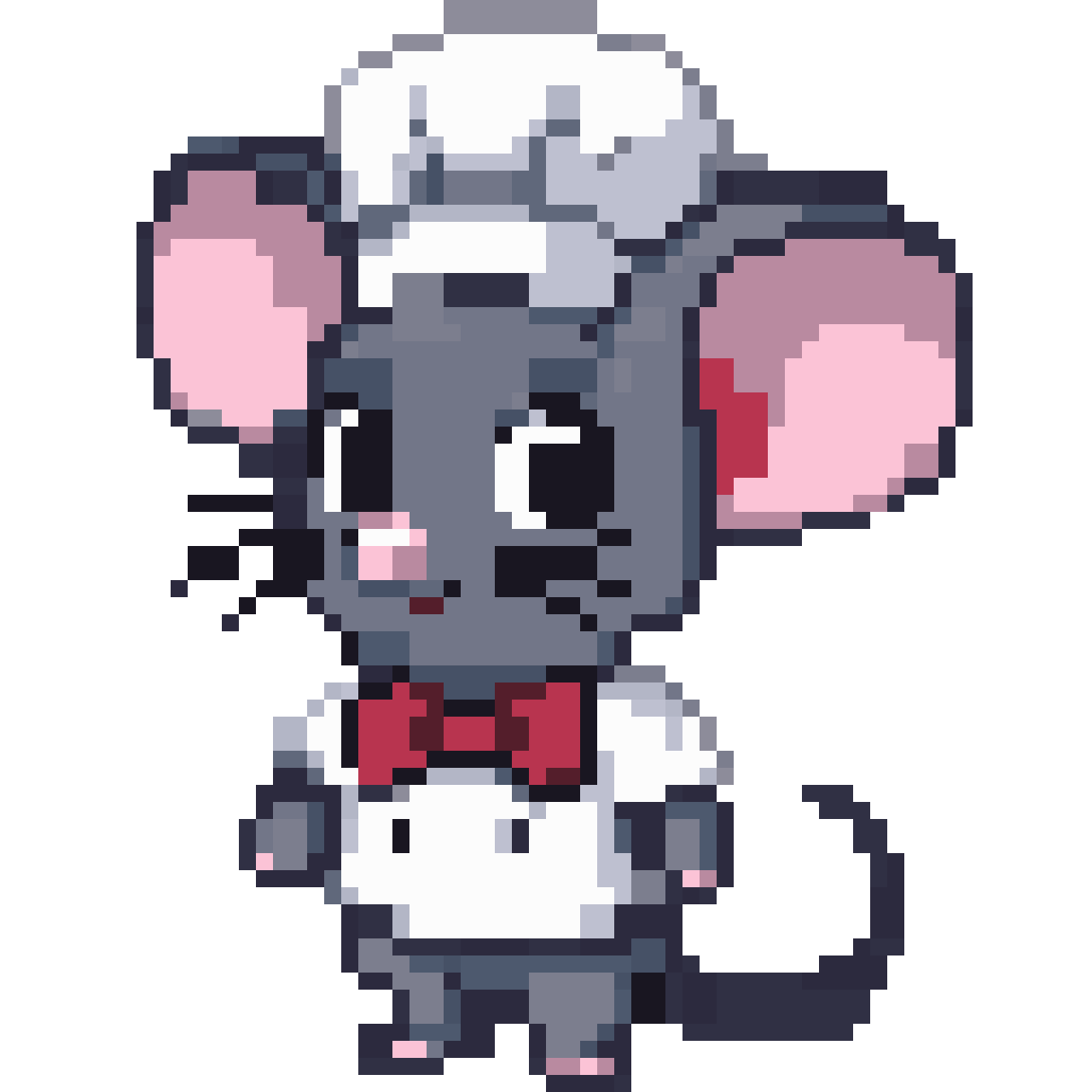 Cartoon chef mouse pixel art