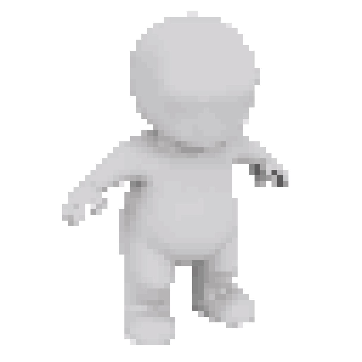 2D White Avatar pixel art