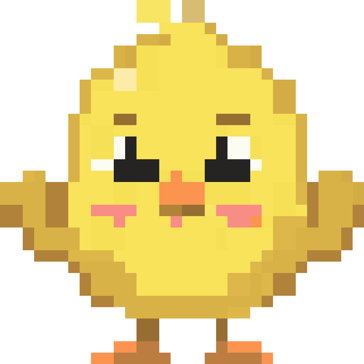 Cute chicken pixel art