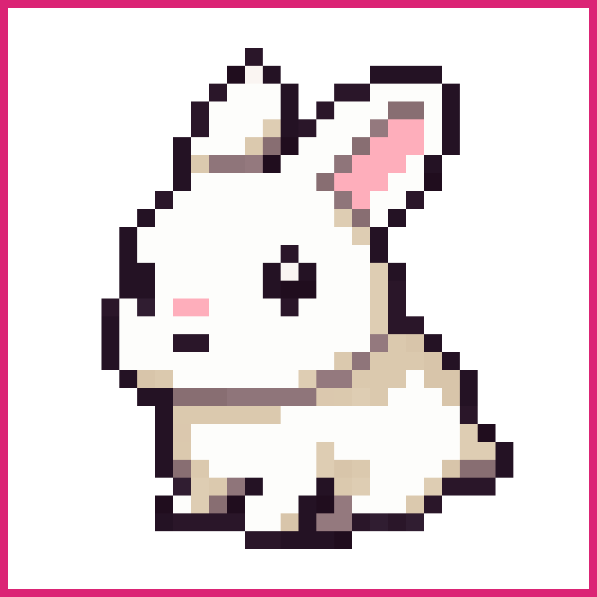 Cute White Bunny Pet Sprite | Sprite-AI