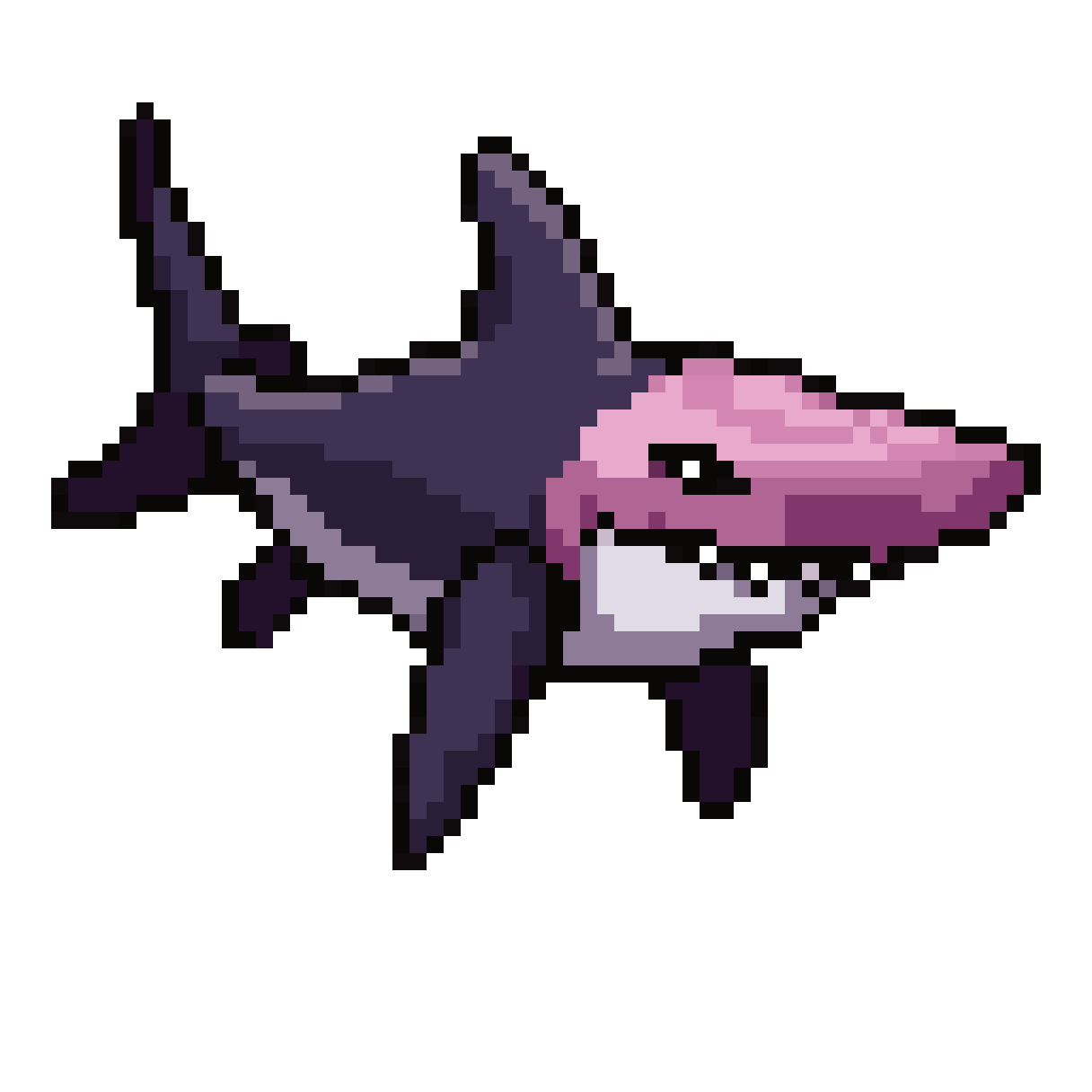 Pixel Art Goblin Shark Sprite pixel art