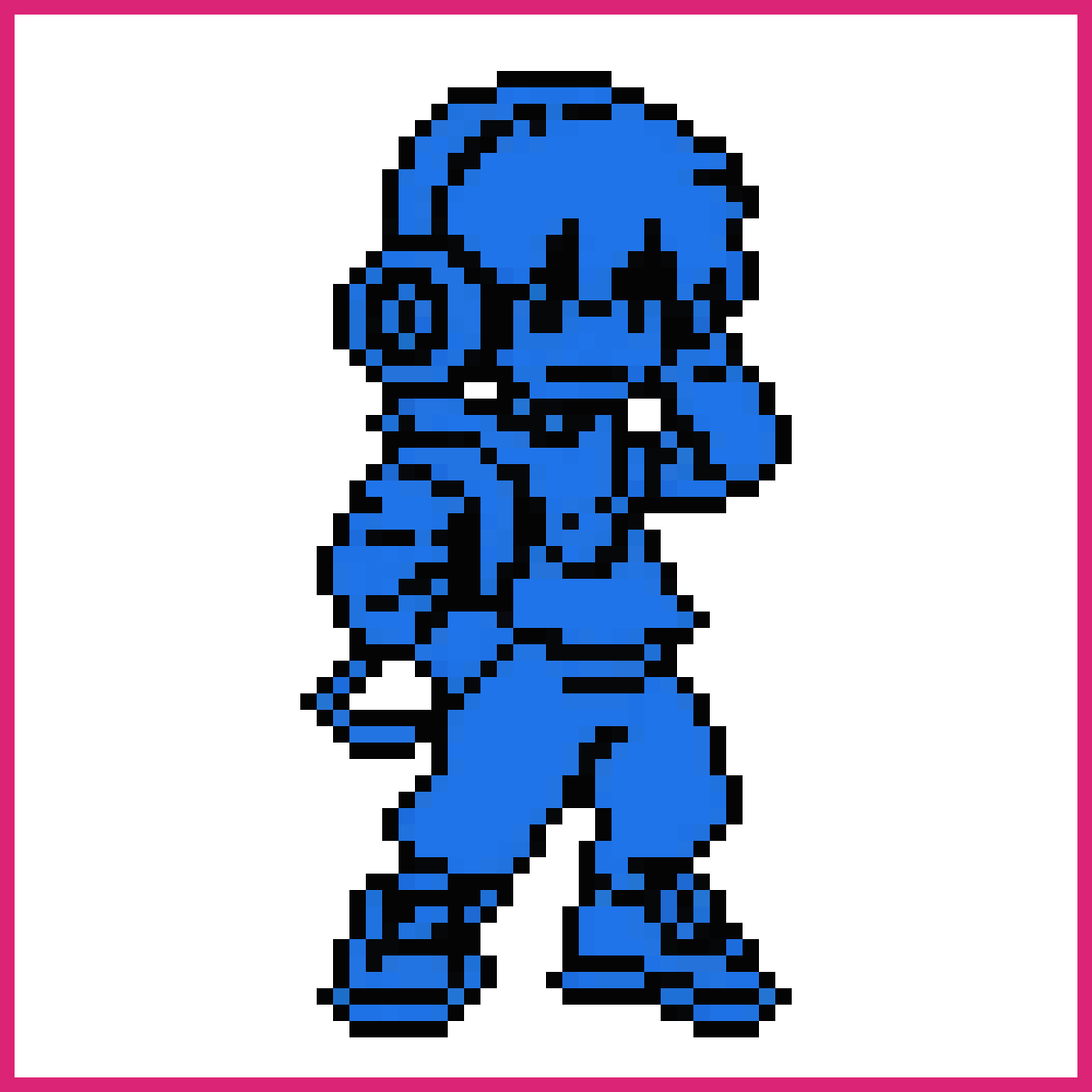 blue neon DJ boy character sprite | Sprite-AI