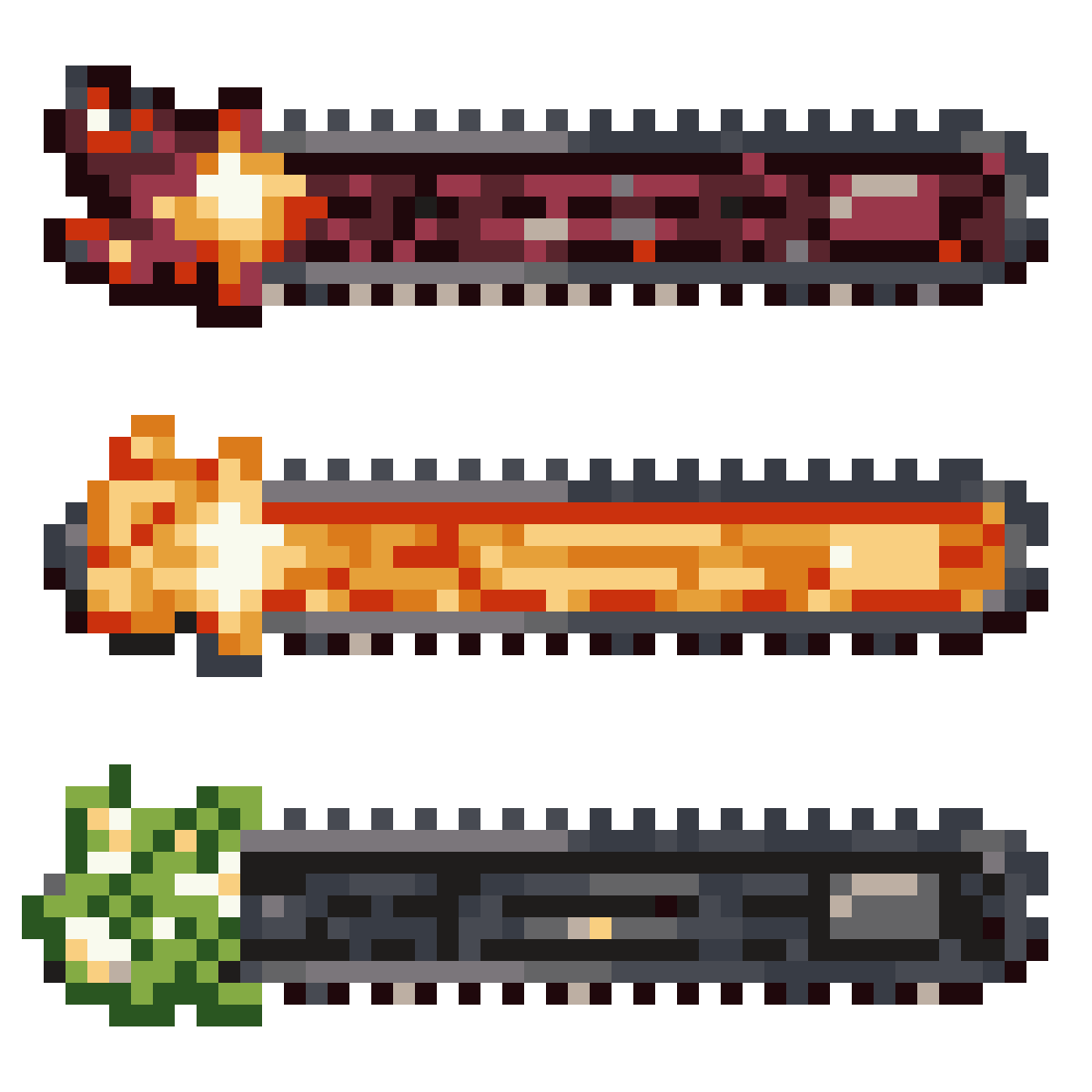 Unique status bars pixel art