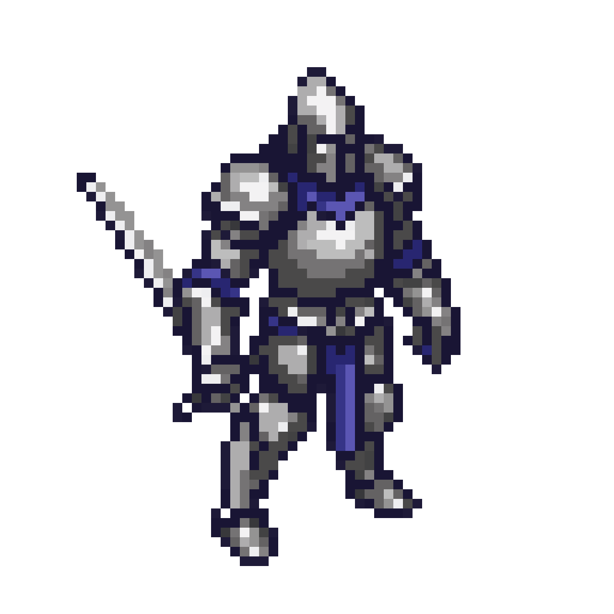 Medieval knight in armor pixel art