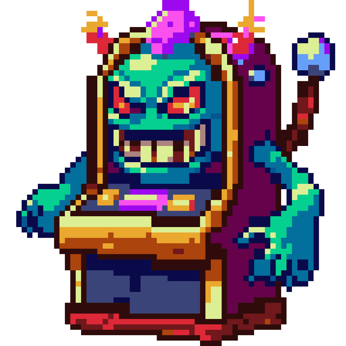 Gambling machine monster pixel art