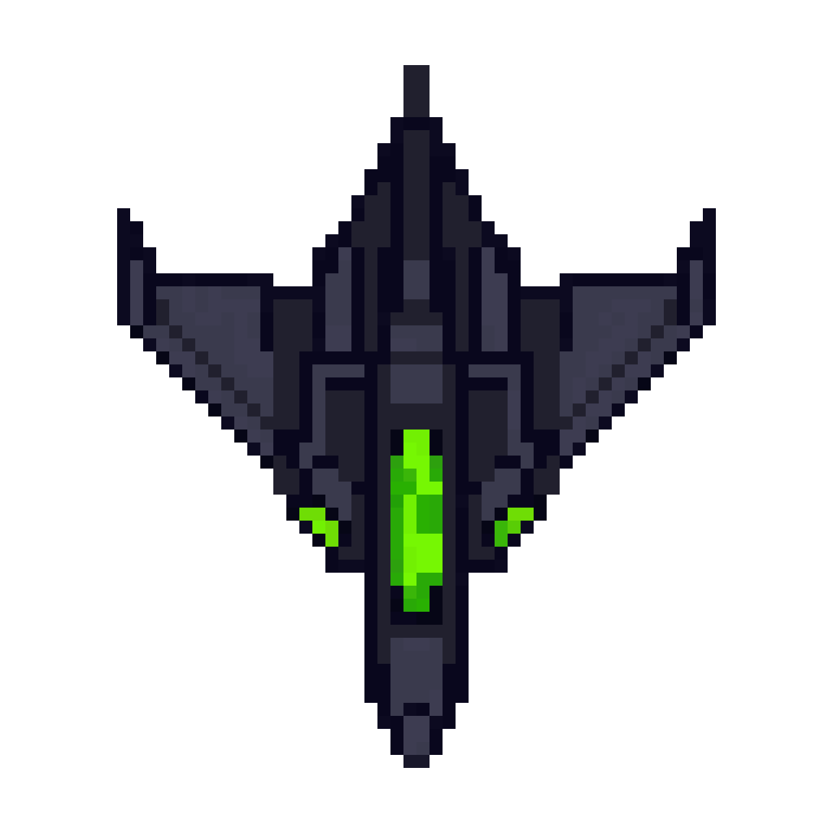 Top-down perspective fighter jet sprite pixel art